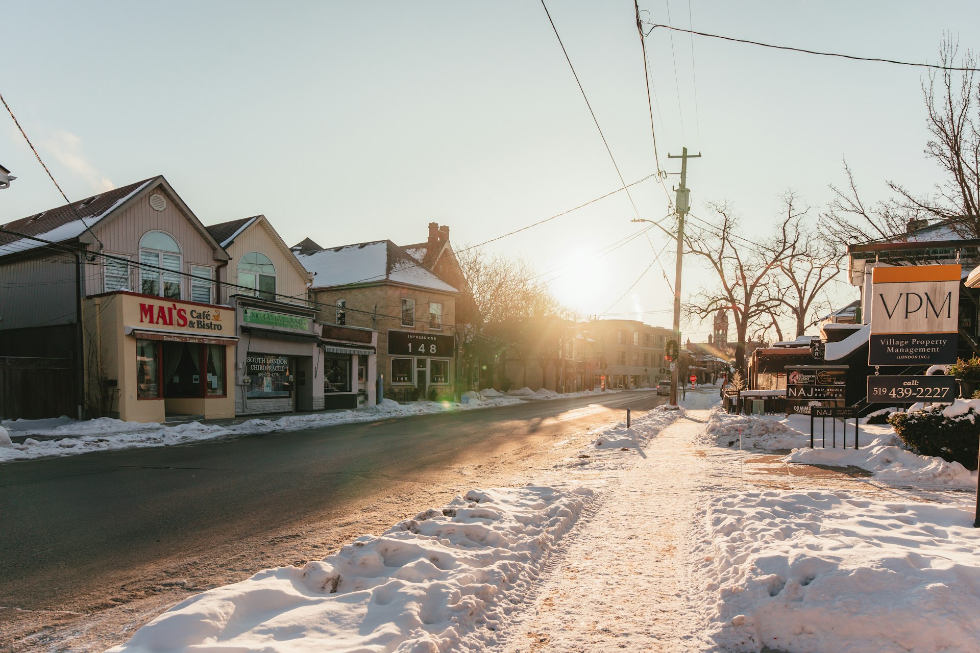 Downtown scene — Winter